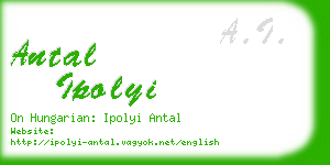 antal ipolyi business card